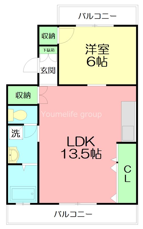 大六天マンション 間取り