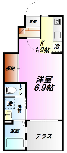 アクアリオ小田原 101号室 間取り