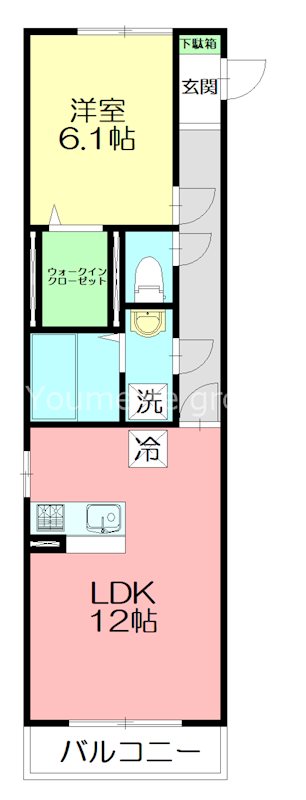 シャルマンハイム  303号室 間取り