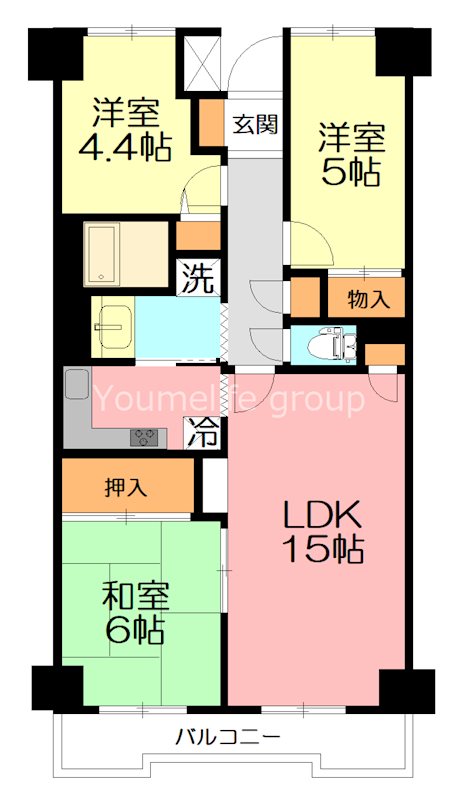 翠峯壱番館 309号室 間取り