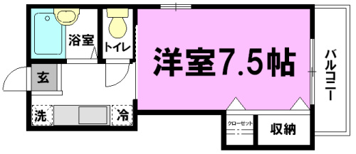 シージョイⅡ 101号室 間取り
