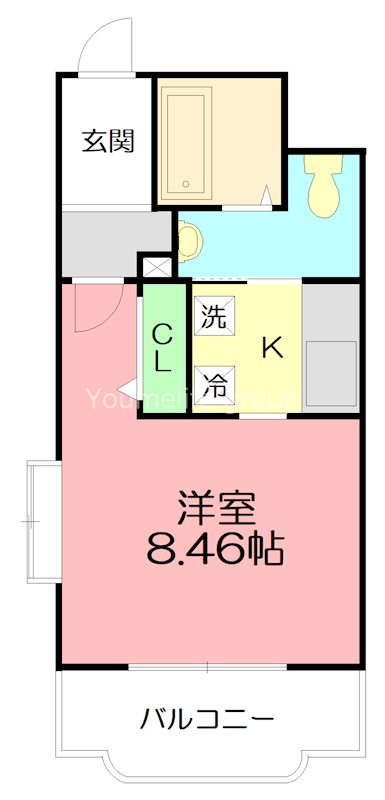 エクロール 401号室 間取り