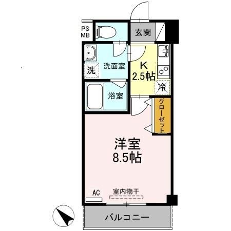 フローラ東戸塚 305号室 間取り