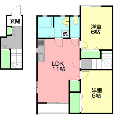 Domicile Un D201号室 間取り