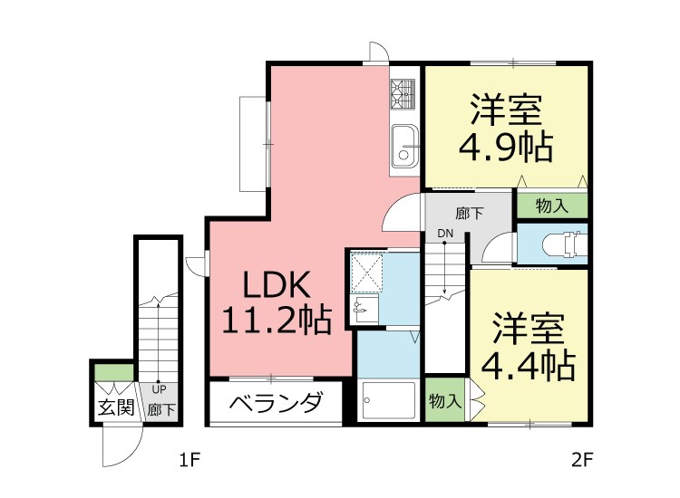 フォードアーズ鵠沼 201号室 間取り