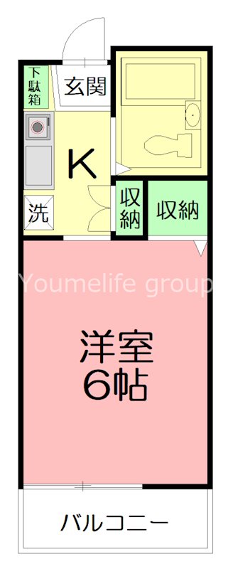 アメニティ片野 208号室 間取り