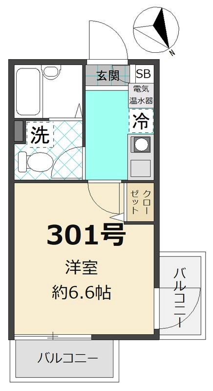 コンフォート由比ヶ浜 301号室 間取り