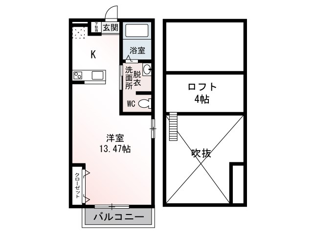 CherⅢ 204号室 間取り