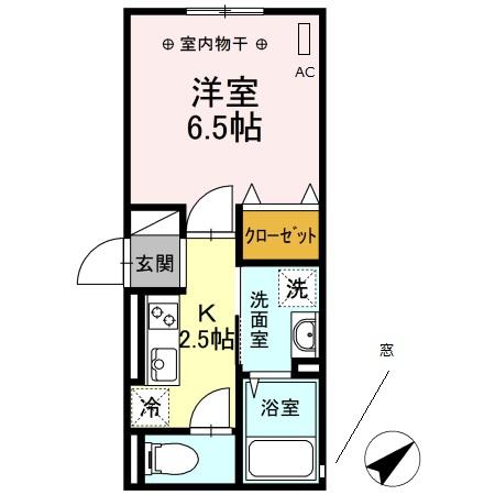 クレール藤沢Ⅱ 201号室 間取り