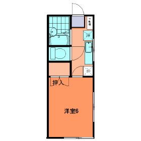 プチハイム丘 205号室 間取り