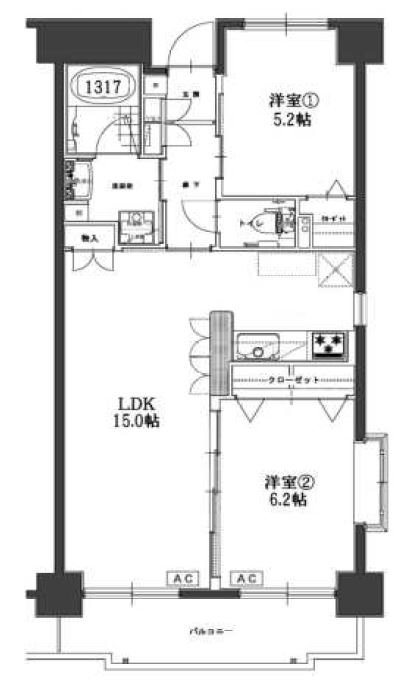 タウンコート湘南 401号室 間取り
