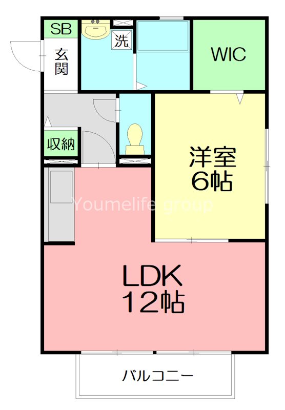 シャン・ド・フルール 201号室 間取り