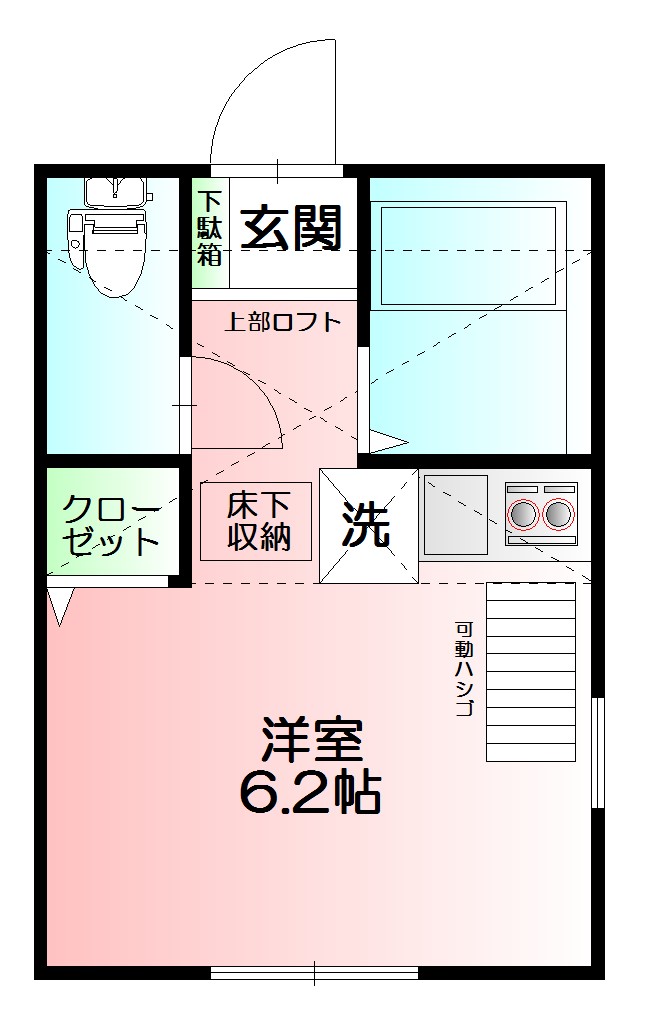 ＡＣＴ１ 107号室 間取り
