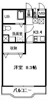 エクセル東海 303号室 間取り