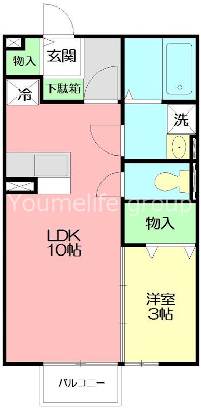 メゾン　ド　コンフォール 203号室 間取り