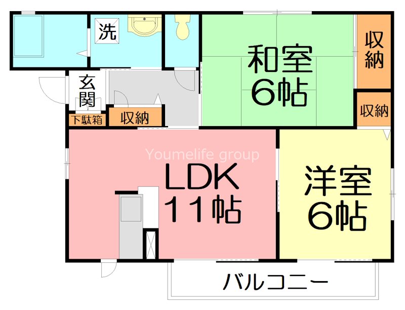 アルテールⅡ 201号室 間取り