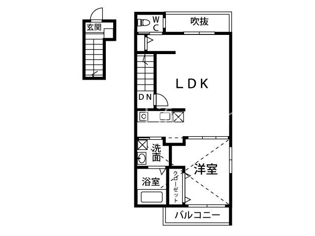 HILL SIDE マルシ(ヒルサイドマルシ) 間取り