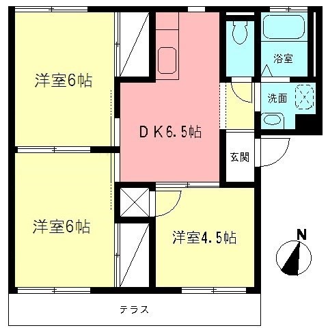 ベルフローラA 102号室 間取り