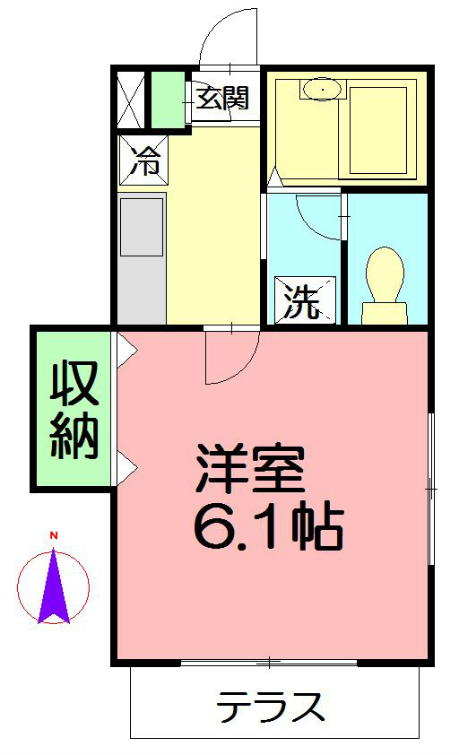 アルベルゴ 104号室 間取り