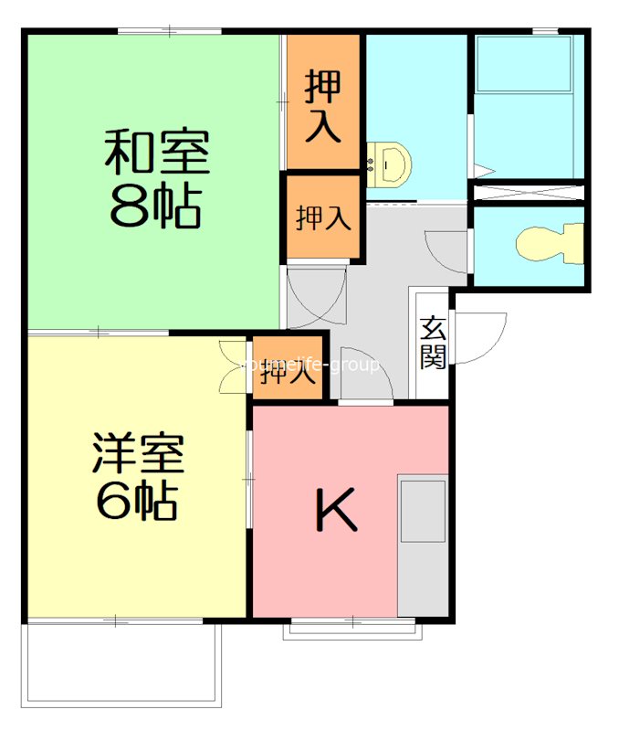 フラワーハイツ 202号室 間取り