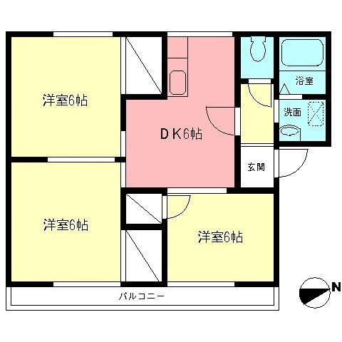 スミール井上A 201号室 間取り