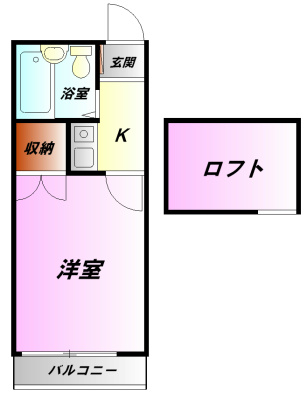 ロイヤル鴨宮 202号室 間取り