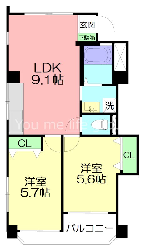 FUJISAWA　BASE  303号室 間取り