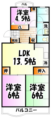 パレスオダワラ 304号室 間取り