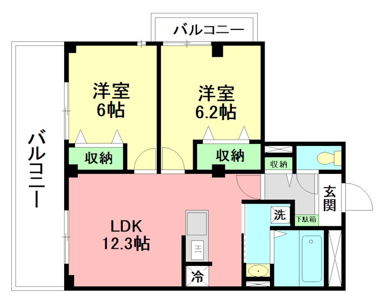 アミュレット鎌倉 403号室 間取り