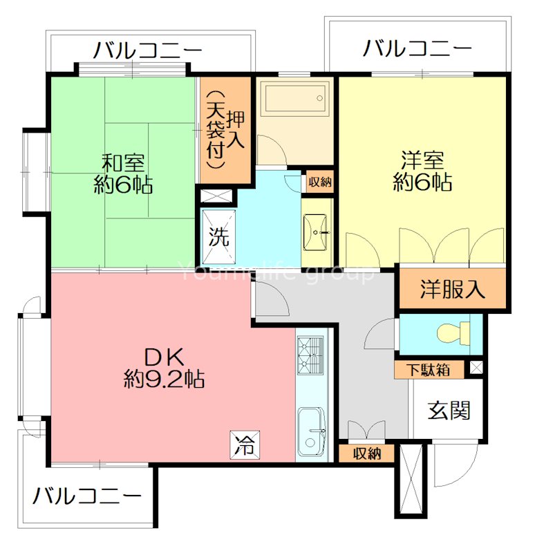 パーク・ノヴァ大船 401号室 間取り