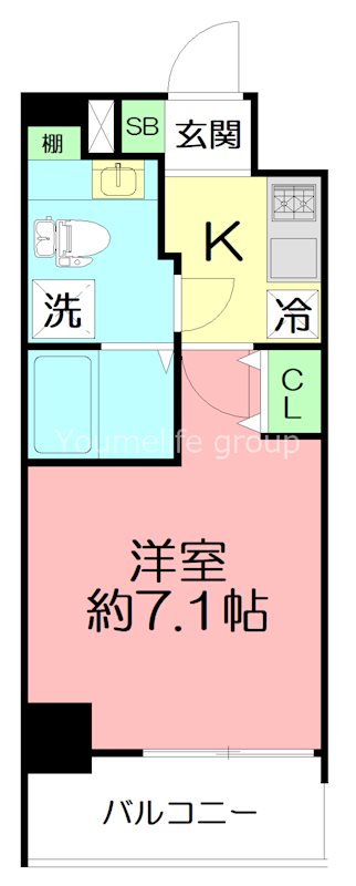 レジディア本厚木 601号室 間取り