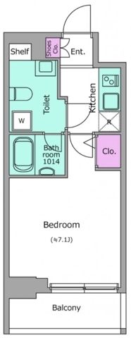 レジディア本厚木 601号室 間取り