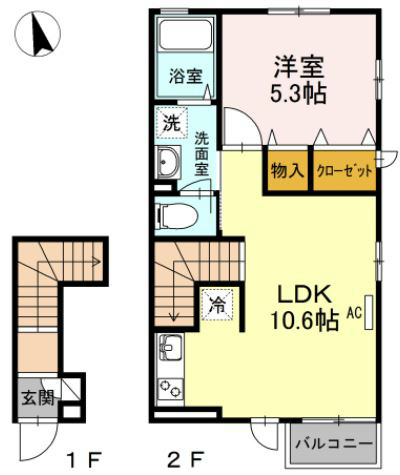サントル　ヴィラージュⅡ 203号室 間取り