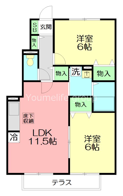 ヴィーベルK3 101号室 間取り