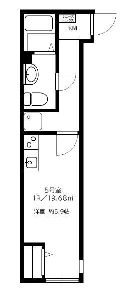フローラ湘南茅ヶ崎 205号室 間取り