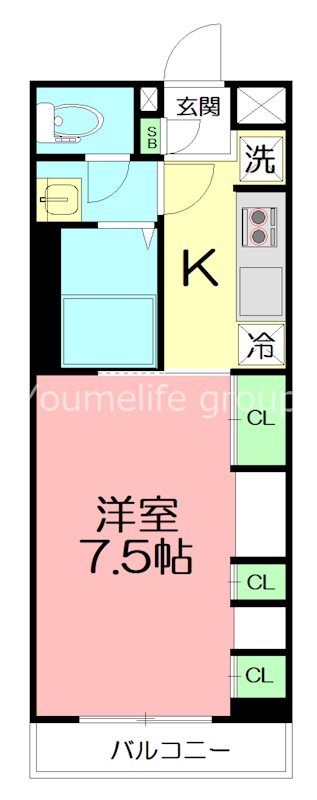 リブリ・FEEL-M湘南Ⅶ 102号室 間取り