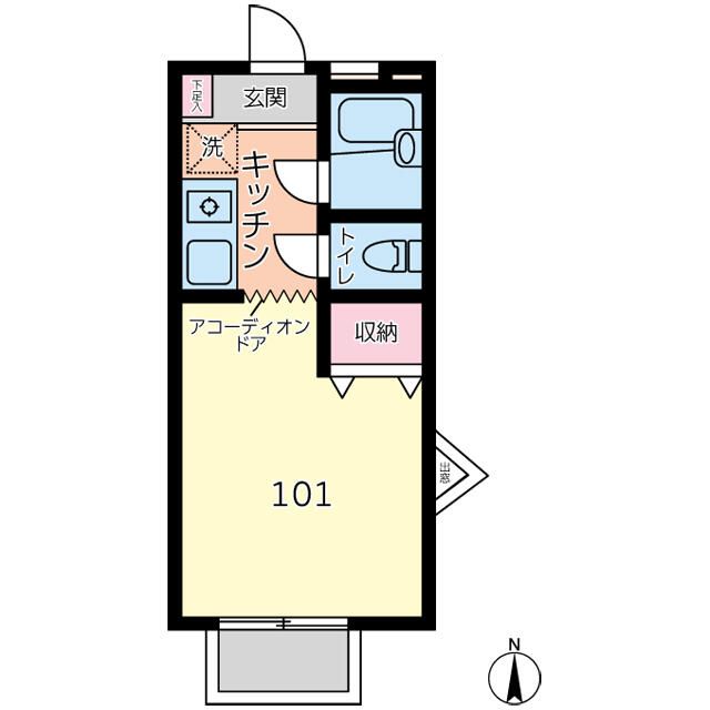 ハイツマックル 101号室 間取り