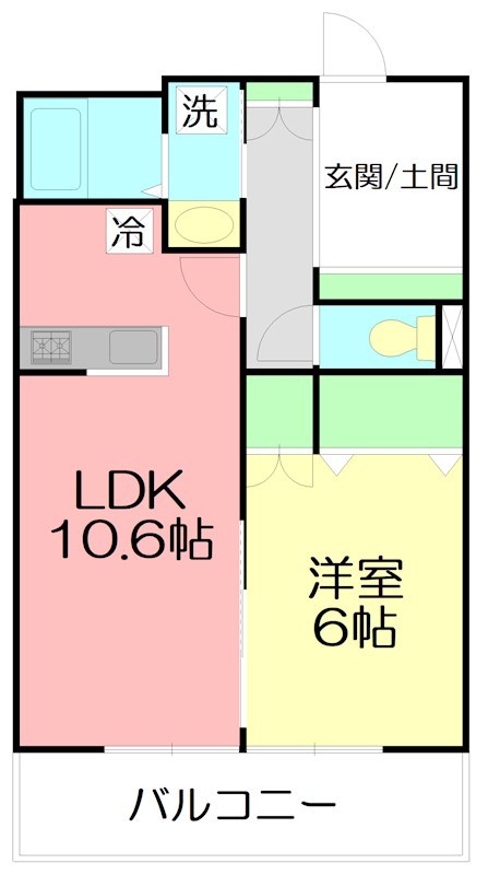 リヴァージュ湘南 102号室 間取り