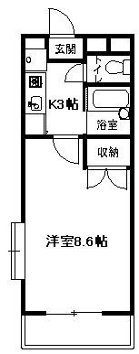 ヴィラ一番館 204号室 間取り