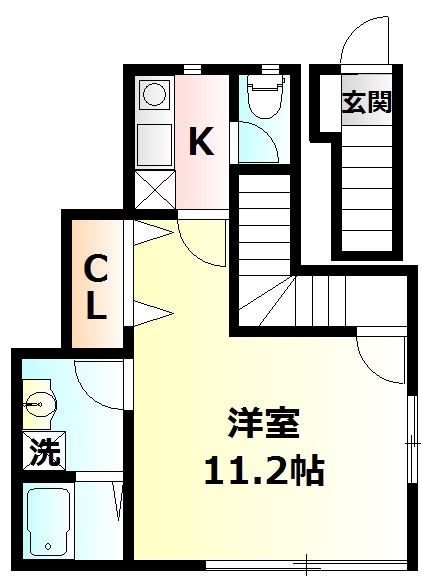 クラウンハイツ1   208号室 間取り