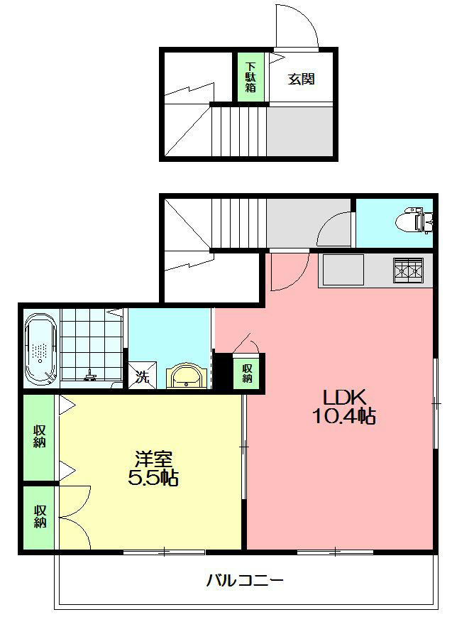 へーベルメゾン汲沢 201号室 間取り