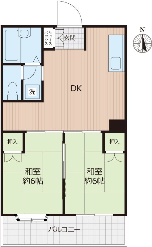 パークサイドKSD 202号室 間取り