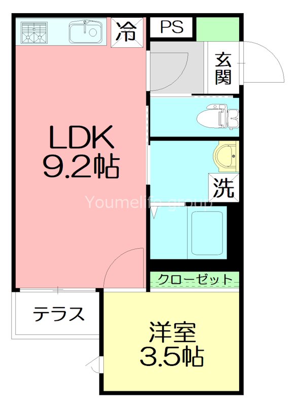 フェリーチェ伊勢原 103号室 間取り