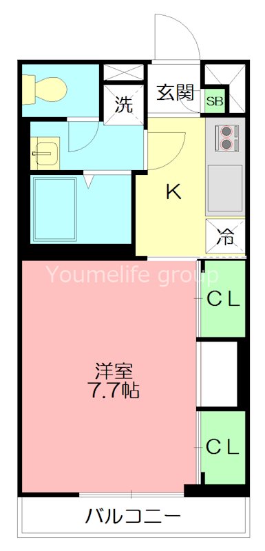 リブリ・Milk-TⅡ（リブリミルクティーツー） 106号室 間取り