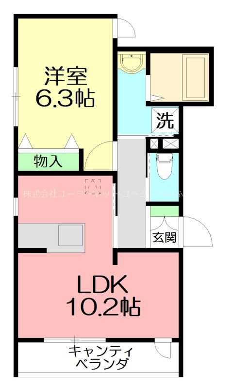 Celestine 湘南 201号室 間取り