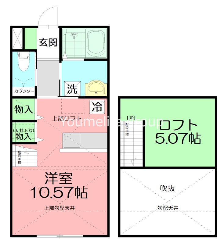 プリモヤーオン 202号室 間取り