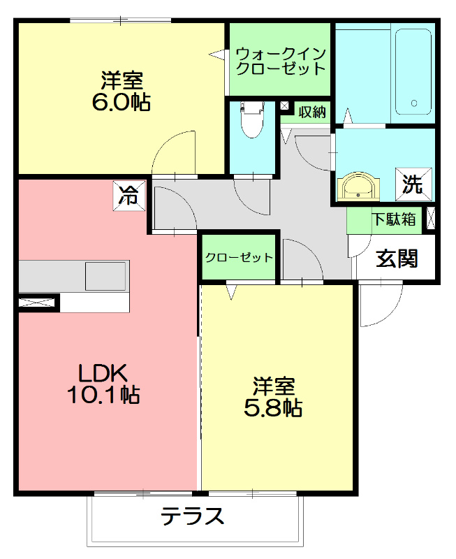 コトー　Ｃ 203号室 間取り