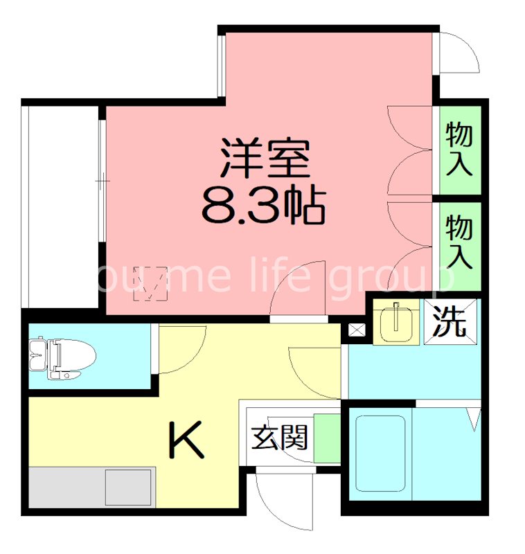 YKメゾン 301号室 間取り