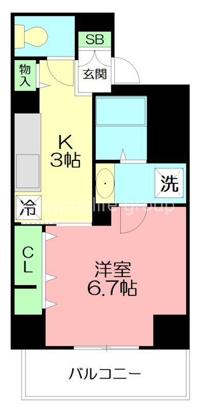 アムール香川 302号室 間取り