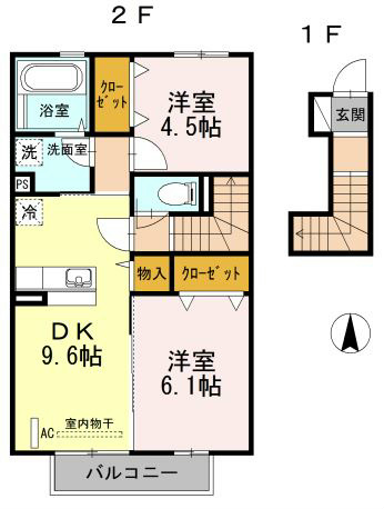 エクセルパークⅡ 201号室 間取り